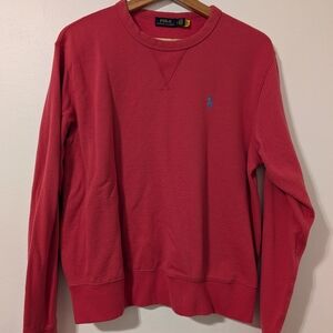 Ralph Lauren Fleece Crewneck Sweater in Sunrise Red